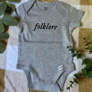 Folklore Gerber Gray Baby Onesie